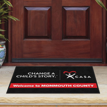 Custom Message on Red Band Full Color Floor Mat DigiPrint HD 3' x 5'