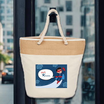  Super Hero 12oz Cotton Canvas Rope Tote